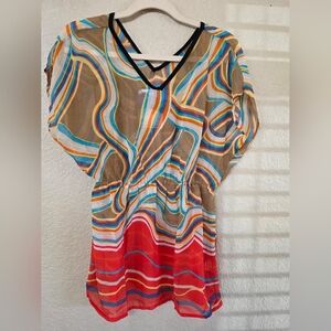🔸️5 FOR $25 Colorful Striped Sheer Top